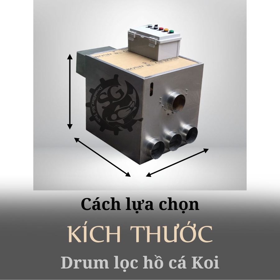 Tại sao phải chọn đúng kích thước drum lọc hồ cá Koi?