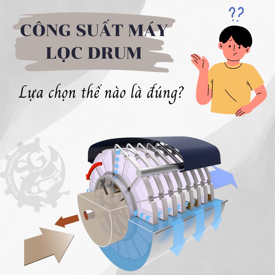 Công suất máy lọc drum: Điều gì cần biết để lựa chọn đúng? 